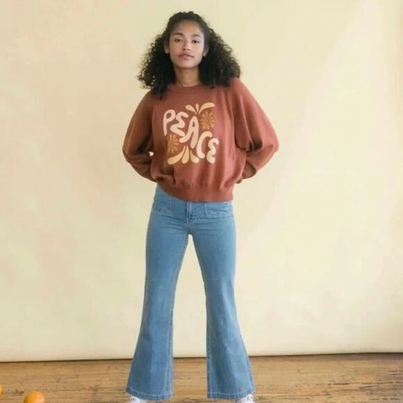 Christy Dawn Sweaters - Christy Dawn The Sonny x Sun Keep Rust Sweater Sweatshirt NWT Size Large